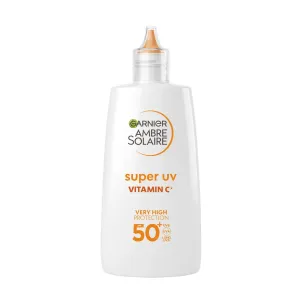 Garnier Ambre Solaire Super UV leichtes schützendes Fluid gegen Mitesser mit Vitamin C SPF 50+ 40 ml