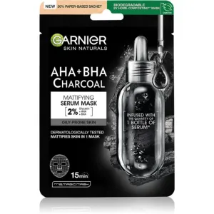 Garnier Skin Naturals Pure Charcoal schwarze Textilmaske mit Algenextrakt 28 g