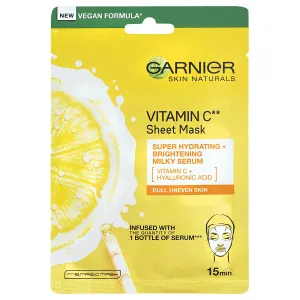 Garnier Skin Naturals Vitamin C Zellschichtmaske mit aufhellender und feuchtigkeitsspendender Wirkung mit Vitamin C 28 g