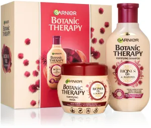 Garnier Ein Geschenkset mit stärkender Pflege für schwaches und sprödes Haar Botanic Therapy Ricinus Oil & Almond