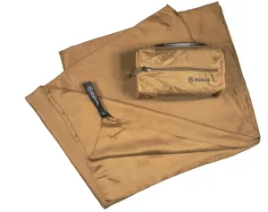 GearAid Microfiber Towel Mikrofaser-Handtücher mit antibakterieller Behandlung und Netztasche ' 75 x 120 cm coyote