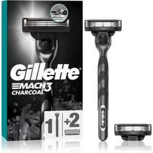 Gillette Mach3 Charcoal Rasierer + Rasierklingen 2 St