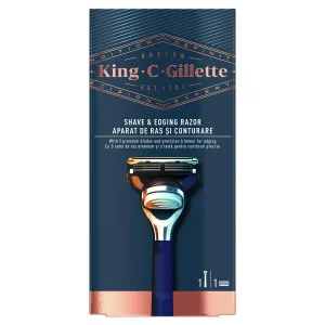 King C. Gillette Shave & Edging Razor Rasierer + Ersatzbürstenköpfe 1 St
