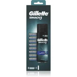 Gillette Ersatzköpfe Gillette Mach3 8 Stück + Rasiergel Extra Comfort (Shave Gel) 200 ml