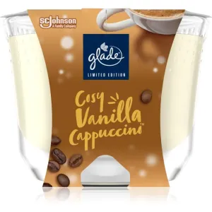 GLADE Cosy Vanilla Cappuccino Duftkerze mit Duft Vanilla Foam, Roasted Coffee, Toasted Hazelnut 224 g