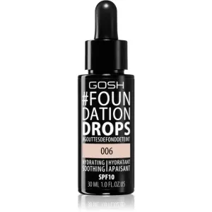 Gosh Foundation Drops leichtes Make up in Tropfenform LSF 10 Farbton 006 Tawny 30 ml