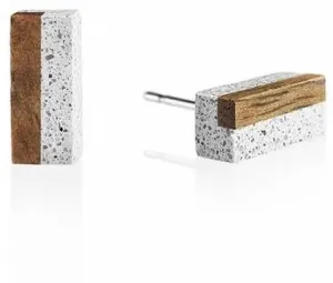 Gravelli Ohrringe aus Beton und Holz Block Wood GJEWWOG004UN