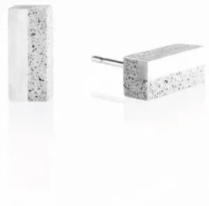 Gravelli Ohrringe aus Beton und Stahl Block Stahl GJEWSSG004UN
