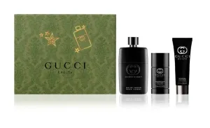 Gucci Guilty Pour Homme Eau de Parfum – EDP 90 ml + Duschgel 50 ml + festes Deodorant 75 ml