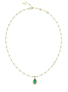 Guess Bezaubernde vergoldete Halskette Crystal Drop JUBN03391JWYGEMT/U