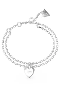 Guess Bezauberndes Doppelarmband All You Need is Love JUBB04211JWRH 18,5 cm