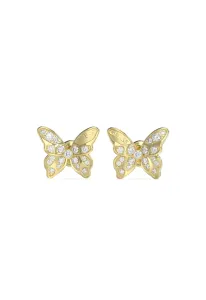 Guess Charmante vergoldete Ohrringe Schmetterlingen Chrysalis JUBE04108JWYGT/U