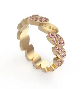Guess Funkelnder vergoldeter Ring mit kubische Zirkonia UBR01338-G 54 mm