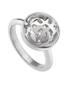 Guess Modischer Ring für Damen 4G Logo Boule JUBR01397JWRH 56 mm