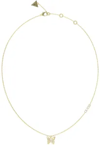 Guess Schicke vergoldete Halskette mit Schmetterling Chrysalis JUBN04107JWYGT/U