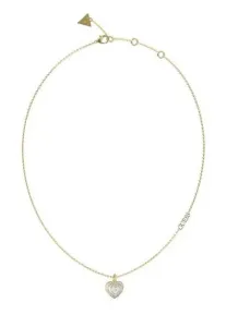 Guess Schicke vergoldete Halskette mit Zirkonen Amami JUBN04026JWYGWHT/U