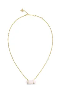 Guess Stilvolle vergoldete Halskette Natural Stones JUBN03118JWYGWHT/U