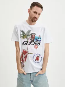 Guess Nautica Collage T-Shirt Weiß