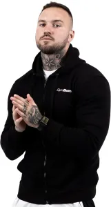 GymBeam Herrensweatshirt mit Reißverschluss Black L
