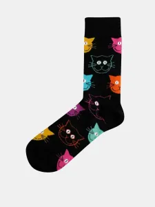 Happy Socks Cat Socken Schwarz