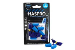 HASPRO 3PC Ohrstöpsel mit Schnur