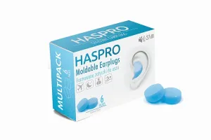 HASPRO 6P Silikon-Ohrstöpse, blau