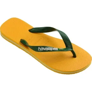 HAVAIANAS BRASIL LOGO Unisex Flip Flops, gelb, größe 39/40