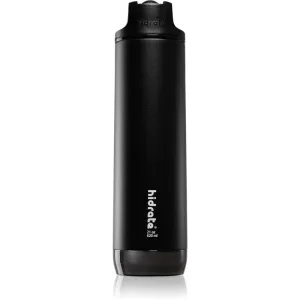 HidrateSpark Smart Bottle aus Edelstahl mit Strohhalm 620 ml, Bluetooth-Tracker, schwarz