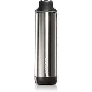 HidrateSpark Steel smarte Flasche mit Strohhalm Farbe Stainless 620 ml