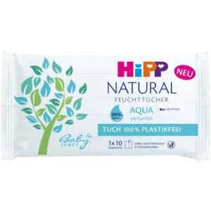 Hipp Babysanft Aqua Natural feuchte Feuchttücher für Kinder ab der Geburt 10 St