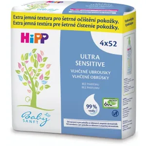 Hipp Babysanft Ultra Sensitive feuchte Feuchttücher für Kinder Nicht parfümiert 4x52 St