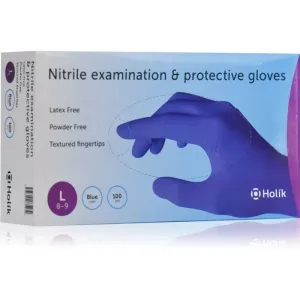 Holík Nitril Blue Puderfreie Handschuhe aus Nitril Größe L 2x50 St