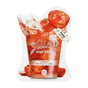 Holika Holika Juicy Mask Sheet Tomato straffende Tuchmaske für die Gesichtskonturen 20 ml
