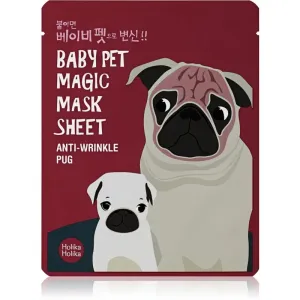 Holika Holika Verjüngungs-Stoffmaske Baby Pet Magic Anti-Wrinkle Pug 22 ml