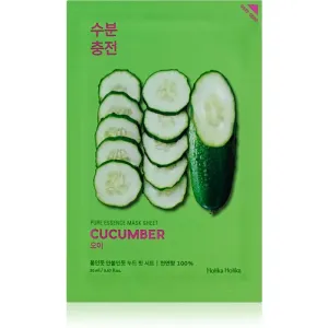 Holika Holika Pure Essence Cucumber Zellschichtmaske mit beruhigender Wirkung für empfindliche Haut mit der Neigung zum Erröten 23 ml