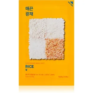 Holika Holika Pure Essence Rice vitalisierende textile Maske zum Aufhellen der Haut 23 ml