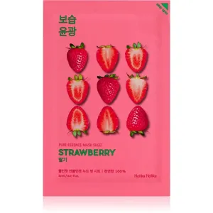 Holika Holika Erfrischende Tuchmaske mit Erdbeerextrakten Strawberry (Pure Essence Mask Sheet) 20 ml