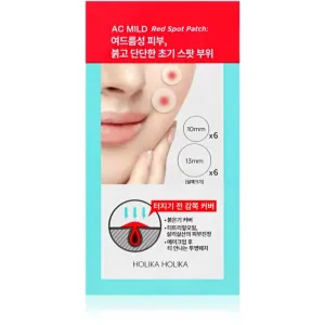 Holika Holika AC Mild Red Spot Pflaster für problematische Haut gegen Akne 12 St
