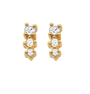 Hot Diamonds Elegante vergoldete Ohrringe mit Diamanten und Topas Jac Jossa Hope DE758