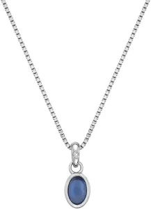 Hot Diamonds Silberne Halskette für diejenigen, die im September geboren sind Birthstone DP762
