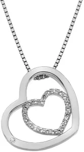 Hot Diamonds Silberne Herzkette Adorable Encased DP691(Kette, Anhänger)