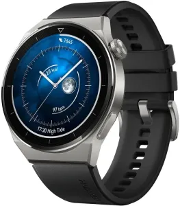 Huawei Watch GT 3 Pro 46 mm mit Titangehäuse und schwarzem Sportarmband