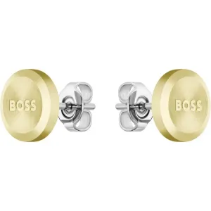 Hugo Boss Minimalistiche vergoldete Ohrringe Yann 1580478