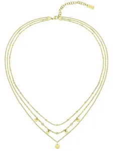 Hugo Boss Modische vergoldete Halskette mit Kristallen Iris 1580334