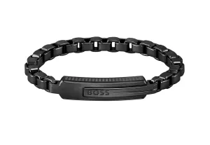 Hugo Boss Schickes schwarzes Armband Orlado 1580358M 17,5 cm