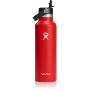 Hydro Flask Standard Mouth Straw Cap Thermoflasche Farbe Red 621 ml