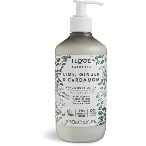 I Love Feuchtigkeitsmilch für Hände und Körper Lime, Ginger & Cardamon (Hand & Body Lotion) 500 ml