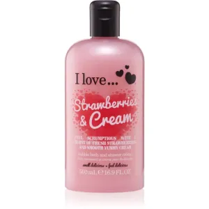 I love... Strawberries & Cream Dusch- und Badecreme 500 ml #312365