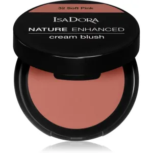 IsaDora Nature Enhanced Cream Blush kompaktes Rouge mit Pinsel und Spiegel Farbton Soft Pink