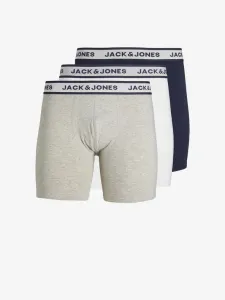 Jack & Jones Solid Boxershorts 3 Stück Grau
